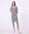 Women's short cotton dress blue/white