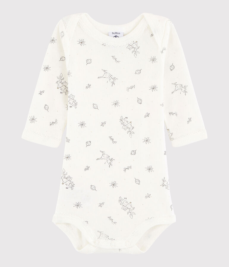 Baby Girls' Long-Sleeved Bodysuit white/multicolor