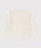 Children's unisex long-sleeved cotton T-shirt MONTELIMAR CHINE beige