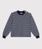 Women's cotton Breton top SMOKING blue/MARSHMALLOW white
