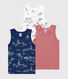 Boys' Paris Print Vests - 3-Pack