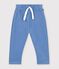 Babies' jogging bottoms in plain cotton blue