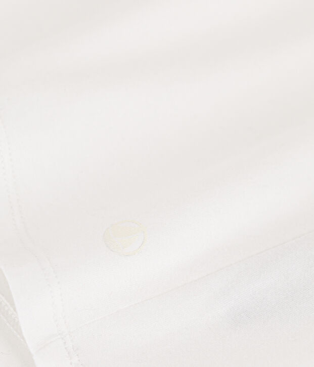 Women's short-sleeved, round-necked Straight T-shirt in fine jersey white