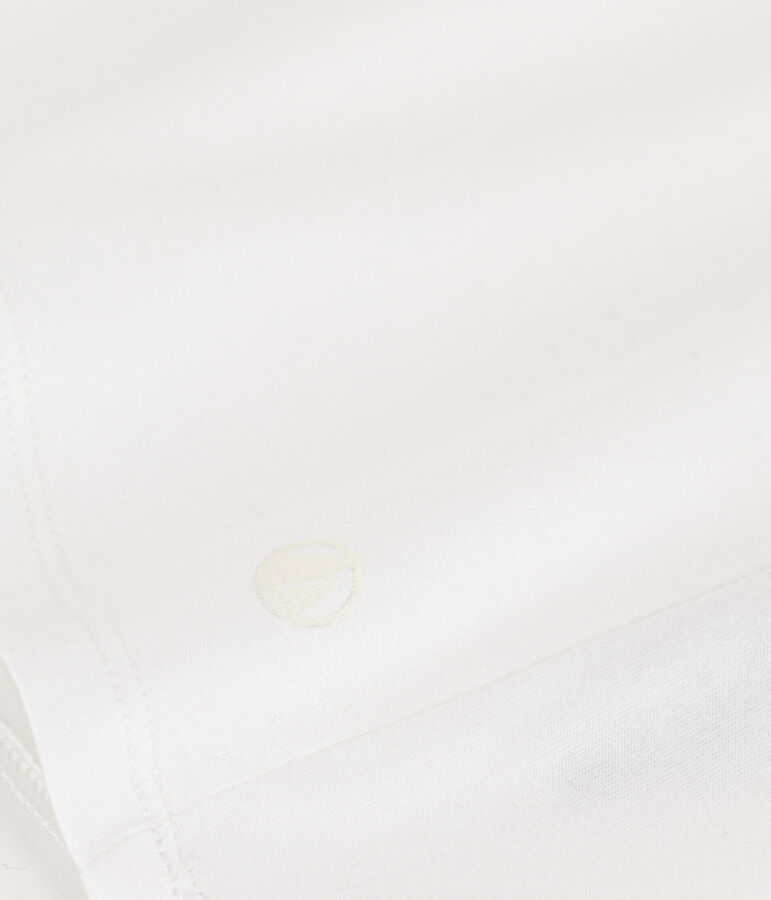 Women's short-sleeved, round-necked Straight T-shirt in fine jersey white