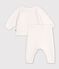 Jacquard heart-patterned knitted outfit for babies red/red