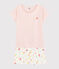 Summer Fruit Pattern Organic Cotton Short Pyjamas FLEUR pink/MULTICO white