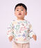 Babies' animal print cotton sweatshirt Ecru/multicolor