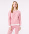 Women's stripy cotton pyjamas ROSEWOOD pink/MARSHMALLOW