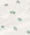 Babies' footless frog pattern cotton pyjamas MARSHMALLOW white/MULTICO white