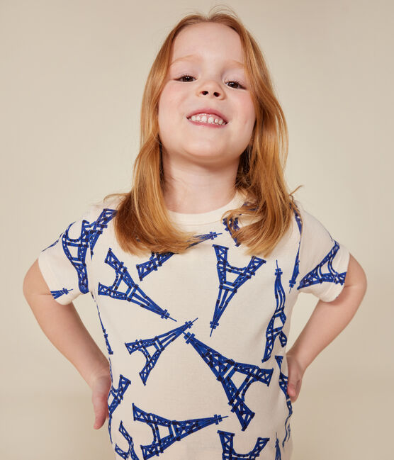 Children's Unisex Paris Cotton Short Pyjamas AVALANCHE white/MULTICO