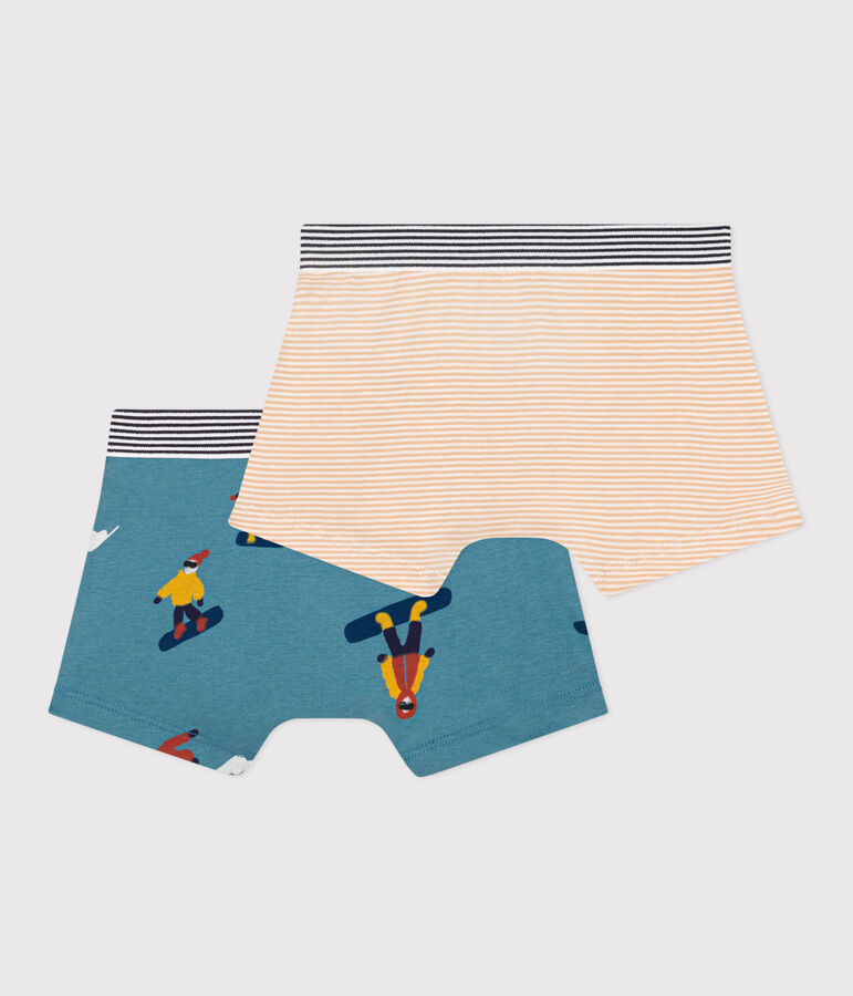 Boys' Snowboard Cotton Boxer Shorts - 2-Pack multicolor