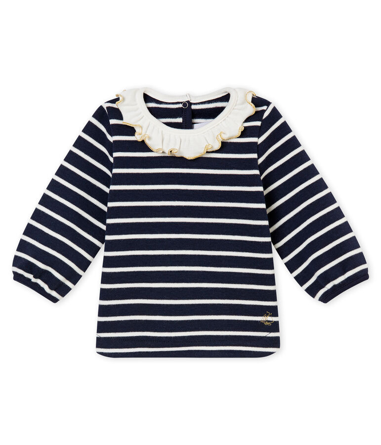 Baby girls' sailor top blue/white