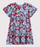 Children's short-sleeved floral print cotton dress MARSHMALLOW white/MULTICO white