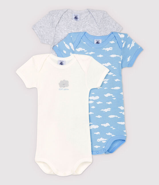 Babies' Pastel Short-Sleeved Organic Cotton Bodysuits - 3-Pack variante 1
