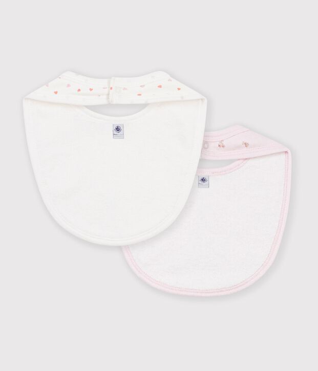Pack of flower print cotton bibs for babies multicolor