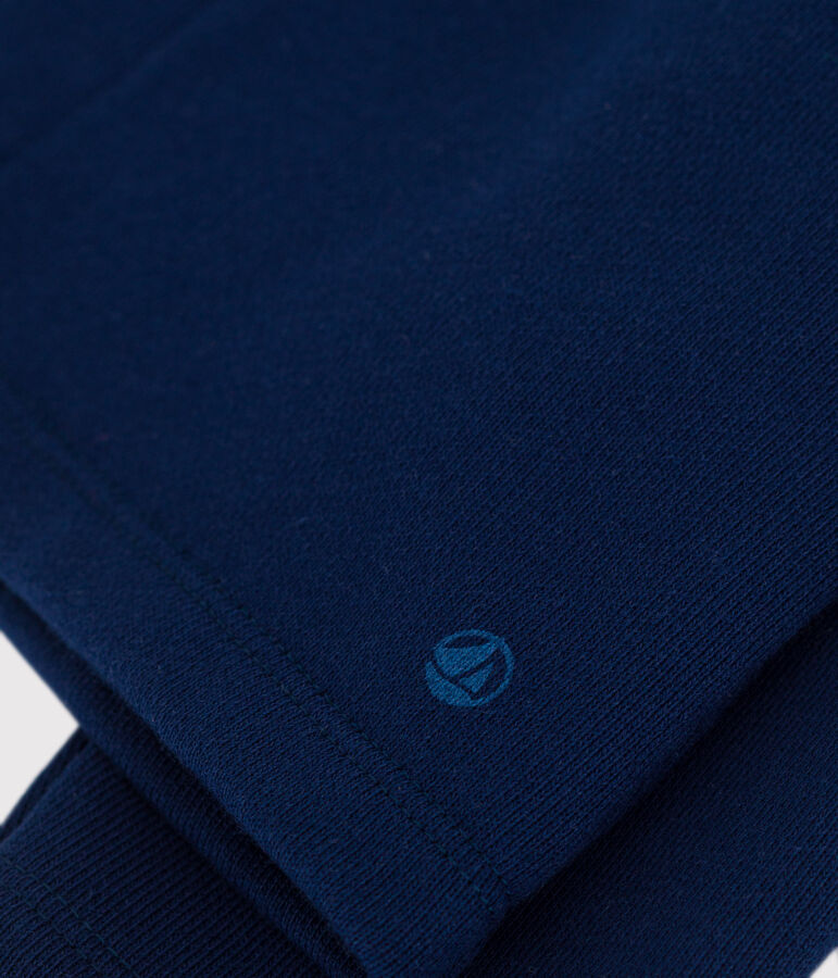 Babies' plain cotton cardigan blue