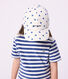 Children's cap in heart print twill