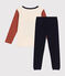 Children's Plain Cotton Scooter Print Pyjamas SMOKING blue/MULTICO white