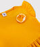 Girls' Short-Sleeved Cotton and Linen Dress TEHONI yellow