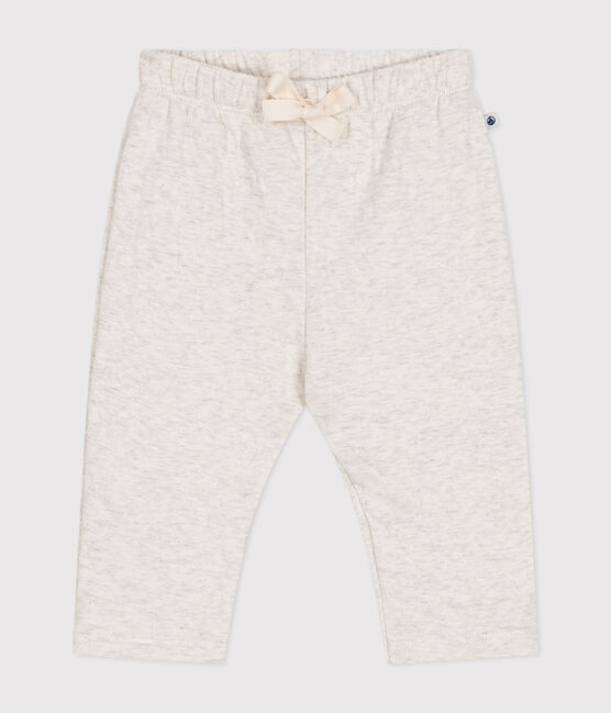 Babies' quilted tube knit trousers MONTELIMAR CHINE beige