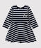 Babies' Fleece Dress SMOKING blue/MARSHMALLOW ARGENT BRILLANT