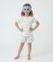 Children's short savannah print cotton fancy dress pyjamas white/multicolor