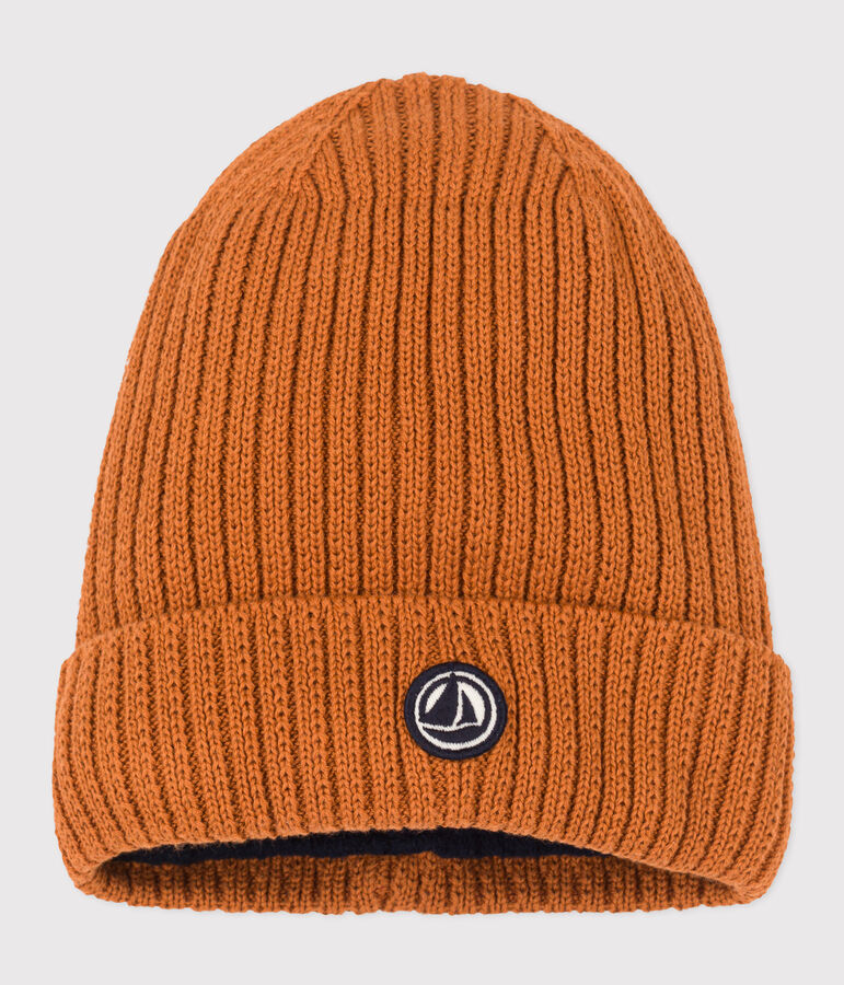 Unisex Fleece-Lined Knitted Hat brown