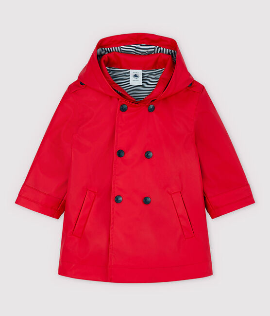 Baby Girls' Polyurethane Trench coat TERKUIT red