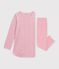 Children's floral velour nightdress and leggings pink/multicolor