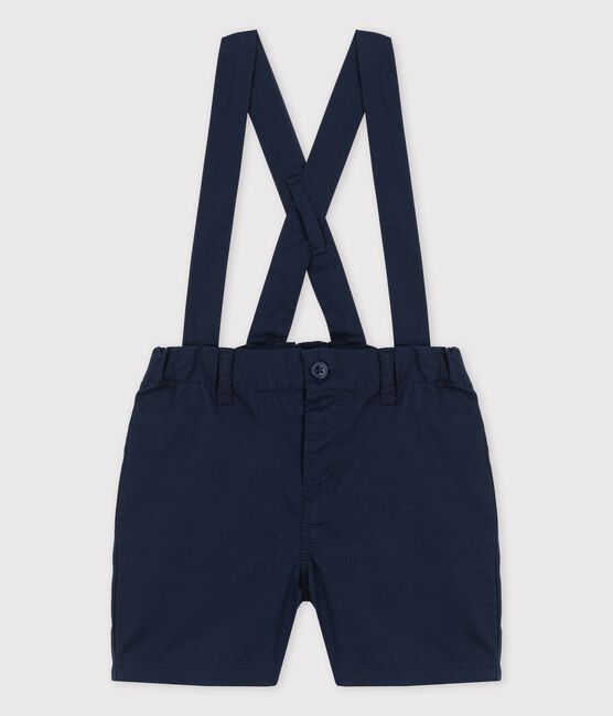 Babies' Cute Serge Shorts With Braces SMOKING blue