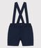 Babies' Cute Serge Shorts With Braces SMOKING blue