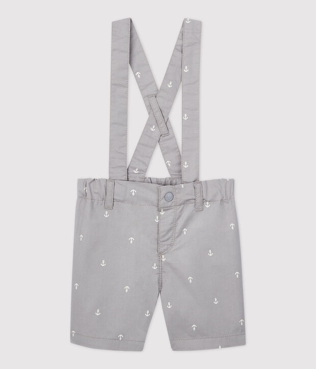 Baby Boys' Eye-Catching Serge Shorts and Braces grey/white