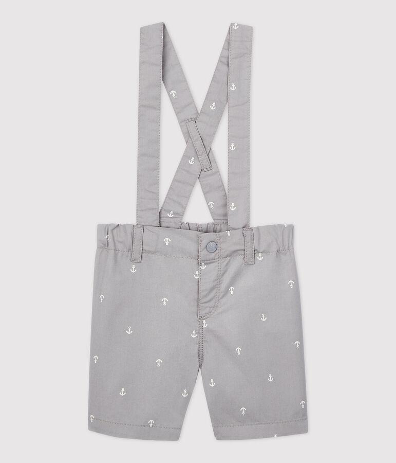 Baby Boys' Eye-Catching Serge Shorts and Braces grey/white