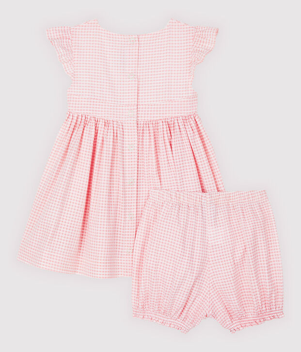Baby Girls' Dress and Bloomers pink/white