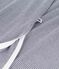 Women's full-length nightdress in stripy cotton blue/white