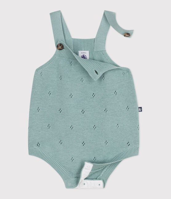 Babies' rompers knitted in a pretty pattern and with straps PAUL green