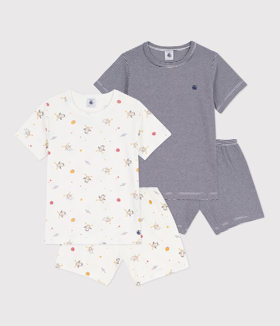 Pack of children's printed short cotton pyjamas variante 1