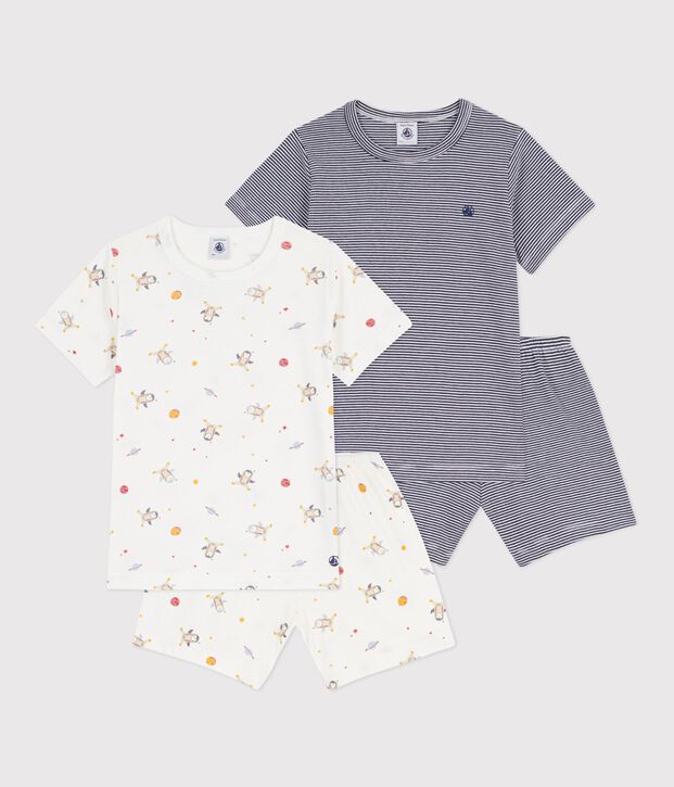 Pack of children's printed short cotton pyjamas multicolor
