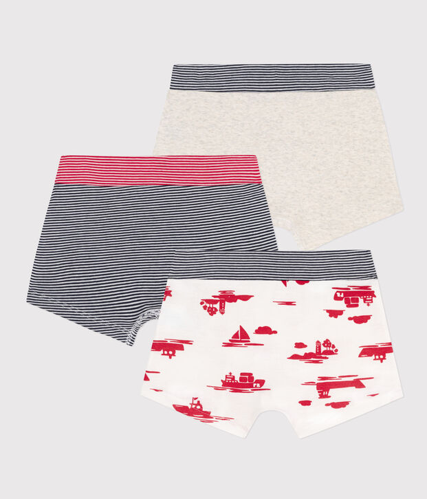 Boys' Cotton Le Havre Boxer Shorts - 3-Pack multicolor