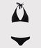 Women's Two-Piece Plain Swimsuit NOIR black