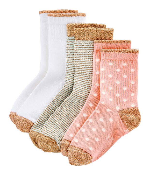 Box of 3 Pairs of Girls' Socks multicolor
