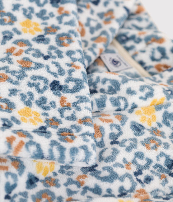 Children's Unisex Fleece Dressing Gown MARSHMALLOW /POLOCHON /MULTICO