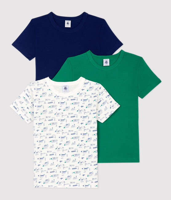 Boys' Transport Print Short-Sleeved Cotton T-Shirts - 3-Pack variante 1