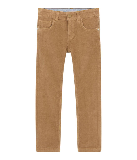 Boy's corduroy trousers BRINDILLE brown