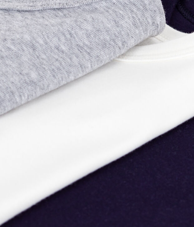 Pack of children's short-sleeved plain cotton T-shirts multicolor