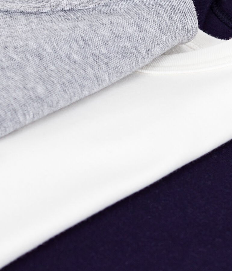 Pack of children's short-sleeved plain cotton T-shirts multicolor