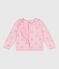 Children's plain cotton cardigan MARQUISE pink