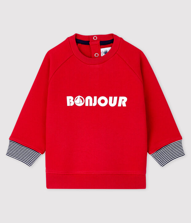 Baby boy's print sweatshirt red
