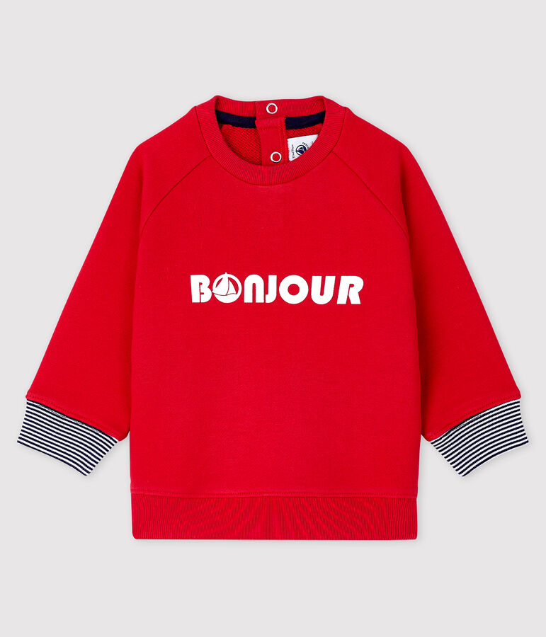 Baby boy's print sweatshirt red