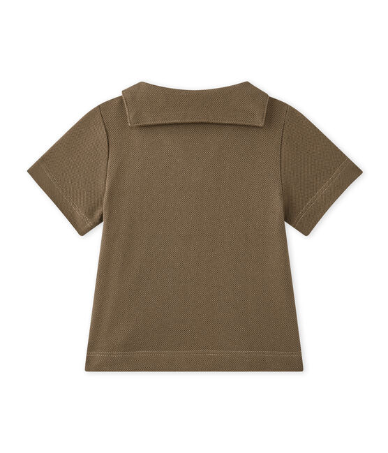 Baby boy's short-sleeved T-shirt SHITAKE brown